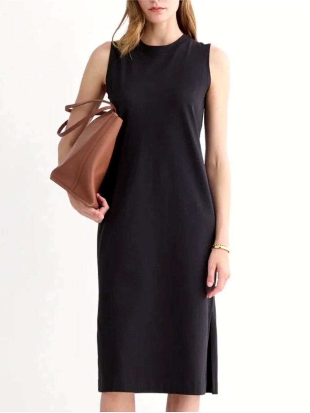 Everlane Black Sleeveless Midi Dress